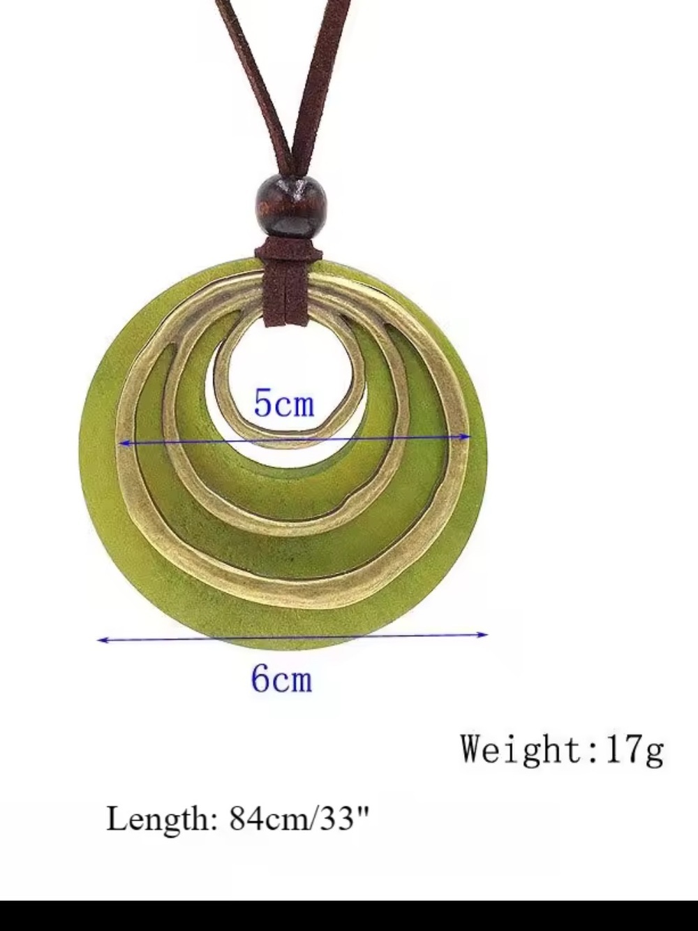 Bohemian Harmony Circle Pendant Necklace - Picture 3 of 6